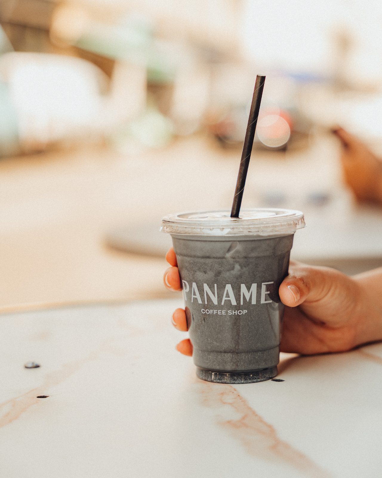 Charcoal latte Paname